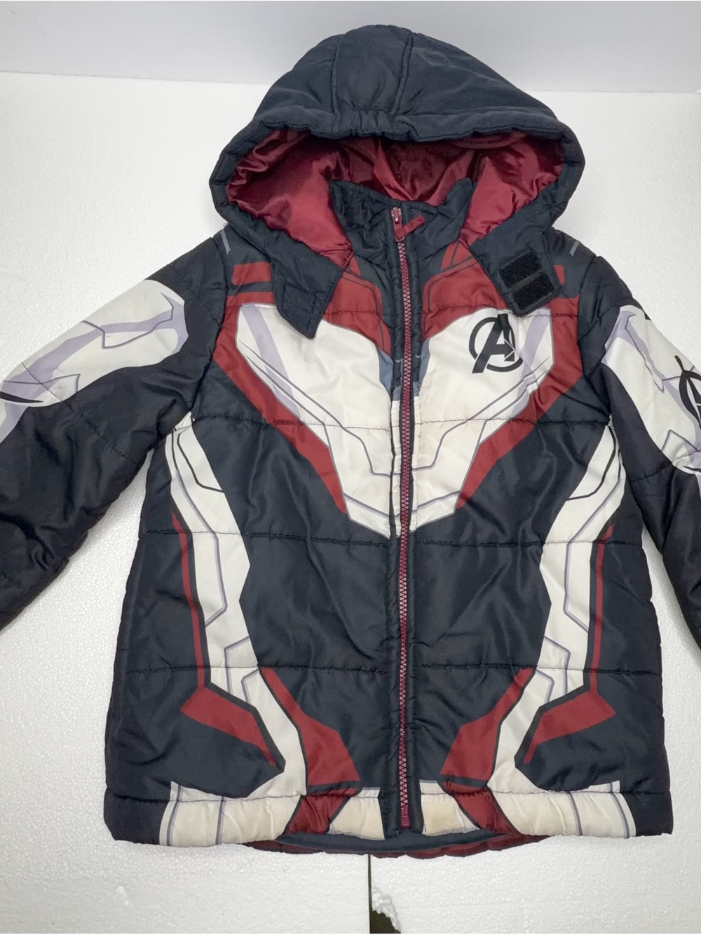 Marvel Avengers Kids Black, Red & White Puffer Jacket